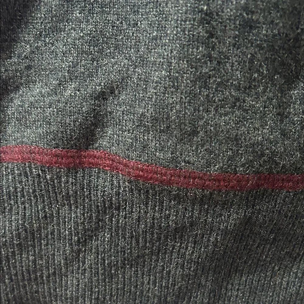 Banana Republic Lambswool Cashmere Brown Gray Crewneck Sweater Size Large